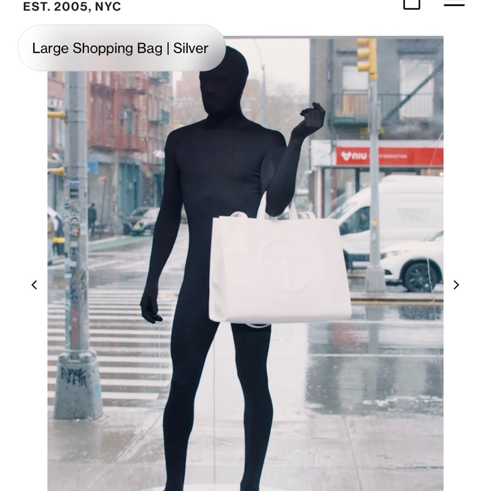Telfar Silver Large Shopping Bag - Picture 4 of 12